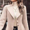 Women’s Winter Overcoat — Lapel Collar, Single-Breasted, Long Pea Coat by FitiqueFit