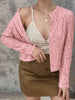 Elegant Women Full-Size Sequin Open Front Cropped Jacket With Glamorous Sparkle Luxury Women Party Jacket by Stevvex