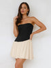 Women's Pleated Color Block Tube Top Dress by FitiqueFit