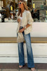 Apricot Sequin Zipper-up Jacket by Wild and Free Boutique