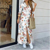 Women's Lapel-Collar Long Shirt Dress – Floral Print Midi Relaxed Fit by FitiqueFit
