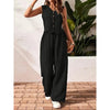 Women’s crop vest blazer wide leg pants set by FitiqueFit