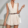 Women’s Elegant Pleated Wide Leg Jumpsuit by FitiqueFit