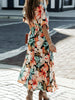 Floral Half Sleeve Dress Classic & Elegant Everyday Style Dress Timeless Dress For Summer by Stevvex