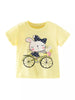 Children's Cartoon Rabbit Bicycle Short Sleeve T-Shirt by Simply Love