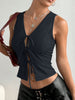 Tied Front V-Neck Tank