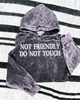 Not friendly do not touch mineral wash Hoodie by Madness & Mayhem LLC