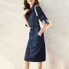 Handsome Retro Denim Waist-tight Dress