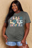 Simply Love Full Size TEACH LOVE INSPIRE Graphic Cotton T-Shirt by Simply Love