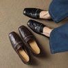 Women’s Sheepskin Square Toe Chunky Heel Pumps by FitiqueFit