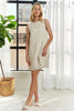 Applique Round Neck Sleeveless Shift Dress For Summer – Classy, Sophisticated, Fashionable, Flattering, Stylish, Timeless Elegance by Stevvex
