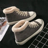 Women’s Warm Canvas Shoes | Plush Cotton Lined Flat Winter Shoes by FitiqueFit