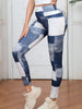 Plaid Peach Print High-Waist Tummy Control Yoga Pants – Slim Fit Fitness Leggings by FitiqueFit