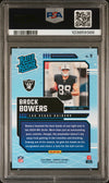 Graded 2024 Panini Donruss Brock Bowers #9 Rated Rookies Retro Rookie RC Football Card PSA 10 Gem Mint