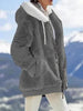 Plush Hooded Jacket – Oversized Fleece Zip-Up with Pockets by FitiqueFit