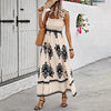 Women’s Wide-Strap Printed Maxi Dress by FitiqueFit