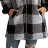 Plaid Hooded Zip-Up Oversized Jacket — Women’s Winter Commute Coat by FitiqueFit