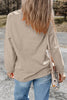 Smoke Gray Twisted Rib Texture game day Rugby Embroidered Baggy Sweatshirt by Wild and Free Boutique