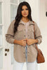 Cloudy Blue Snap-Front Collared Jacket with Pockets Lightweight and Versatile Jacket by Stevvex