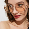 Large Half Frame UV400 Sunglasses – Colorful Fashion Shades by FitiqueFit