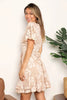 Romantic Floral Sleeve Mini Dress Elegant & Feminine Tie-Waist Dress Simple Elegant Girls Summer Dress by Stevvex