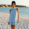 Women's Backless Halter Neck High-Waist Mini Dress with Puffy Skirt by FitiqueFit