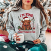 Christmas Lights Cow Sweatshirt by Dog Mom Hat