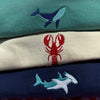 Lobster Embroidered T-Shirt by EnjoyMyDesign LLC