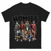"Homies Horror" Movie Villains T-Shirt - Funny Chicano Lowrider Style Tee, Urban Halloween Streetwear