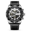 Luxury Men Fashion Watches Quartz Wrist Watches Military Casual Leather Strap Waterproof Elegant Watch by Stevvex