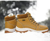 Brown Winter Mens Snow Boots Warm Plush Boots Waterproof Leather Ankle Boots Fashion Outdoor Non-slip Men's Hiking Boots Winter Ankle Snow Hiking Boots Warm Water Resistant Sport Shoes by Stevvex