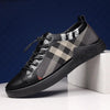 Black Mens Fashion Sneakers Breathable Skateboard Shoes High Quality Trainers Shoes Casual Genuine Leather Casual Shoes Fashion Comfortable Walking Shoes by Stevvex