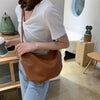 New PU Leather Shoulder Bag for Women Designer Wide Belt Handbags with Chain For LadiesWomen'S Big Bag Spring New Fashion Korean Leisure Half Round Women'S Bag Simple Large Capacity One Shoulder Oblique by Stevvex