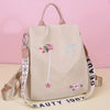 Cloth Backpack Female Embroidery Backpack Bag Nylon Anti-Theft Waterproof Women's Backpack Fashionable Anti-theft Women Backpacks Nice Print School Bag High Quality Large Capacity Backpack ( by Stevvex