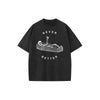 "Never Better" Skeleton Round Neck Acid Washed T-Shirt – Casual Comfort for Everyday Wear