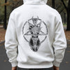 Goat Skull Pentagram Occult Hoodie – Gothic & Pagan Apparel, Mystical Pullover, Witchy Gift