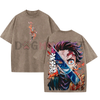 Retro Limited Kamado Tanjiro Demon Slayer T-Shirt by Dog Mom Hat