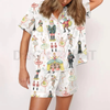 Women's Nutcracker Ballet Print Satin Pajama Set by Dog Mom Hat