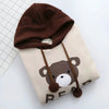 Woman Bear Cap Hoodies Sweatshirt Top Women Long Sleeve Ribbon Hair Ball Cute Sweatshirt Hooded Jumper Pullover Hoodie Hooded Sweatshirt by Stevvex