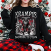 Krampus Is Coming To Town Sweatshirt – Gothic Christmas Shirt by Dog Mom Hat