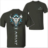 Ariat Western Bull Skull T-Shirt - Tribal Graphic with Turquoise Accents, Rodeo Style Gift Tee