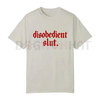 Rebellious Attitude Graphic Tee – Bold Gothic Letter Print Shirt by Dog Mom Hat