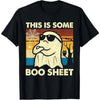"This is Some Boo Sheet" Ghost T-Shirt - Funny Retro Halloween Apparel for Men & Women
