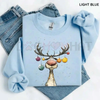 Vintage Reindeer Christmas Crewneck – Cute Retro Reindeer Pullover by Dog Mom Hat