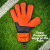 ONEKEEPER VECTOR Evolution Fluorescent Orange Kids & Junior Goalkeepers | Removable Finger Saves | Spines Sold Separately