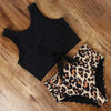 Modern High Waist Bikini Leopard Swimsuit Women Bikini Floral Swimsuit Set Two Piece Swimsuit For Women High Neck Bikini Push Up Swimwear Summer High Waisted Bathing Suit by Stevvex