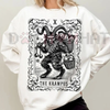 Krampus Tarot Card Goth Christmas Sweatshirt by Dog Mom Hat