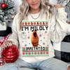 "Mildly Irritated" Funny Meme Ugly Christmas Sweatshirt by Dog Mom Hat