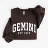 Custom Zodiac Sweatshirt with Est Year by Dog Mom Hat