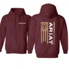 Ariat American Flag Graphic Pullover – Unisex Western Lifestyle Patriotic Hoodie by Dog Mom Hat